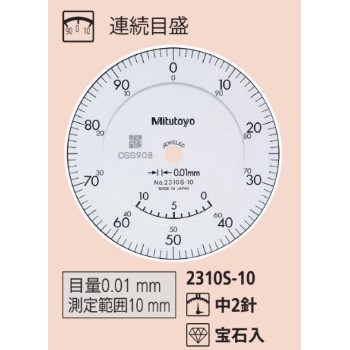 ミツトヨ 標準形ダイヤルゲージ 2310S-10