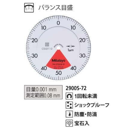 ミツトヨ 標準形ダイヤルゲージ 2900S-72